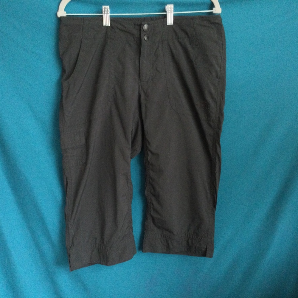 The North Face Capri Nylon Pants Cargo Pocket Black Hiking Size 10